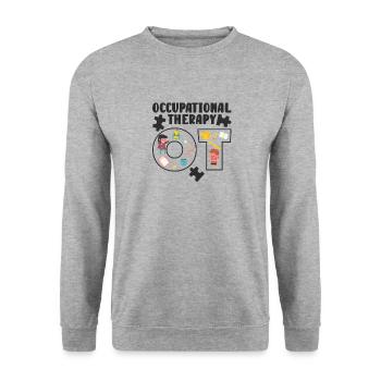 Occupational Therapist Kids Health-Care Worker - Unisex Sweatshirt - salt & pepper - Front - Alina (178cm) & Michal (187cm)
