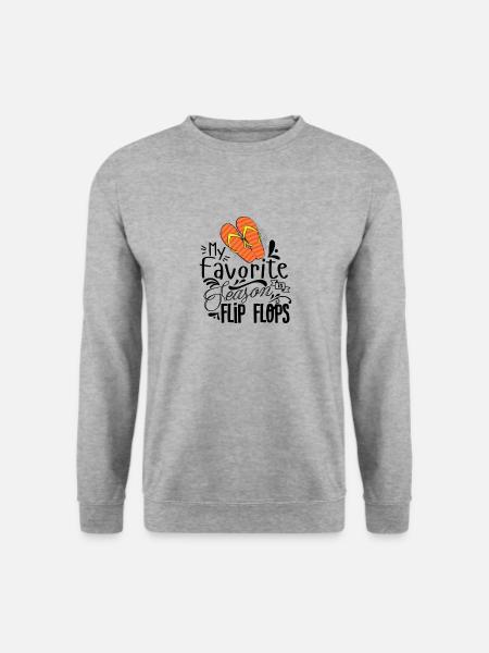 My Favorite os Flip Flops - Unisex Pullover - Weißgrau meliert