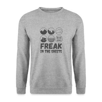 Freak in the Sheets - Unisex Sweatshirt - salt & pepper - Front - Alina (178cm) & Michal (187cm)