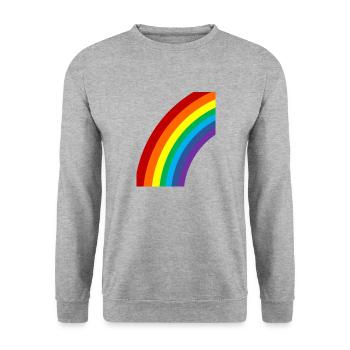 rainbow Lgbt - Unisex Sweatshirt - salt & pepper - Front - Alina (178cm) & Michal (187cm)