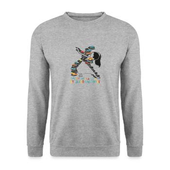 Dance and Books Definition Bookworm Reader Books - Unisex Sweatshirt - salt & pepper - Front - Alina (178cm) & Michal (187cm)