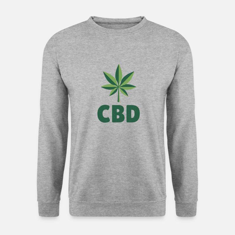 weed cbd - Unisex Pullover - Weißgrau meliert