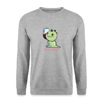 Vinodino - Wine Vinosaurs for wine lovers - Unisex Sweatshirt - salt & pepper - Front - Alina (178cm) & Michal (187cm)