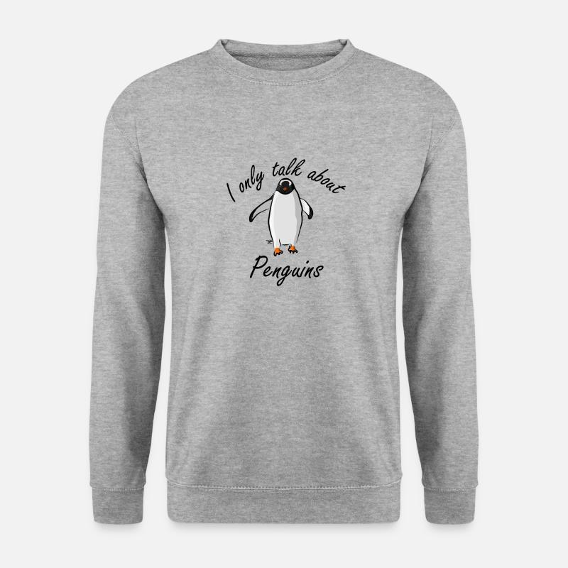 Pinguin - Unisex Pullover - Weißgrau meliert