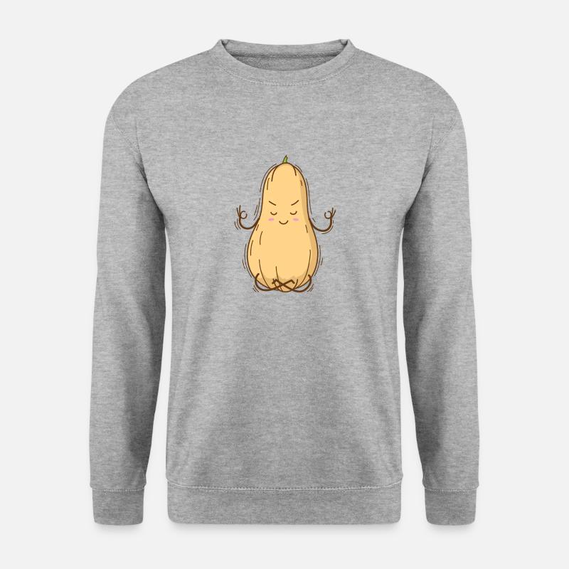 Butternut Pumpkin while meditating - Unisex Sweatshirt - salt & pepper