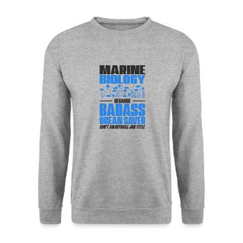 Marine Biologist Ocean Animals Marine Life - Unisex Sweatshirt - salt & pepper - Front - Alina (178cm) & Michal (187cm)