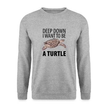 Tortues - Sweat-shirt Unisexe - gris chiné - Devant - Alina (178cm) & Michal (187cm)
