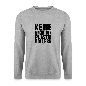 Mopedfahren Moped Mokick Mopedfahrer Geschenk - Unisex Pullover - Weißgrau meliert - Vorne - Alina (178cm) & Michal (187cm)