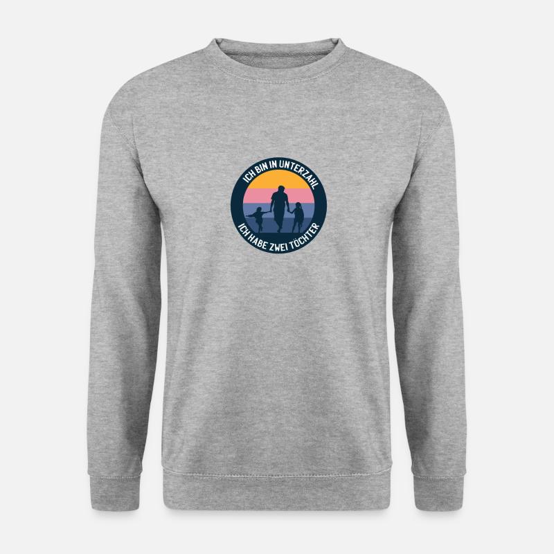 ZWEI TÖCHTER UNTERZAHL - Unisex Pullover - Weißgrau meliert