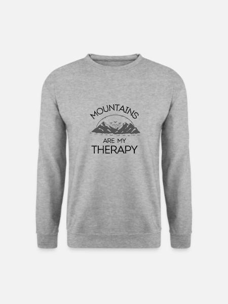 Mountains Are My Therapy - Unisex Sweatshirt - salt & pepper