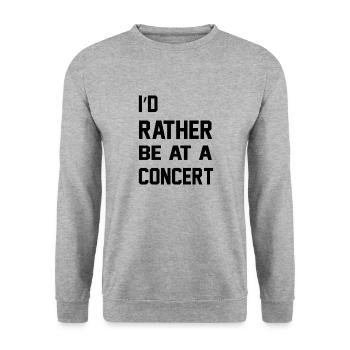 I'd Rather Be At A Concert - Unisex Sweatshirt - salt & pepper - Front - Alina (178cm) & Michal (187cm)