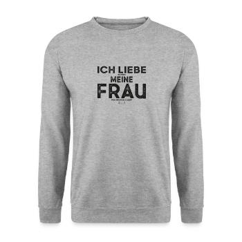 Drechsler Drechseln Drechselbank Drechsel - Unisex Pullover - Weißgrau meliert - Vorne - Alina (178cm) & Michal (187cm)