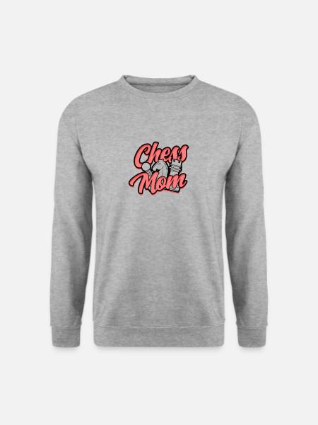 Schach Mutter – Mutter Schachkameraden - Unisex Pullover - Weißgrau meliert