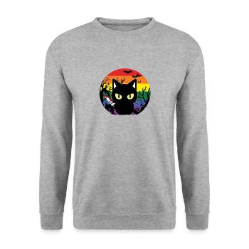 Sunset Retro Lesbian, Gay, Bisexual Transgender - Unisex Sweatshirt - salt & pepper - Front - Alina (178cm) & Michal (187cm)