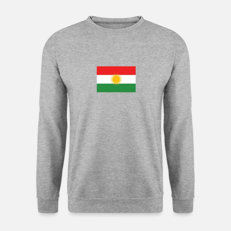 Kurde Kurdistan Biji Kurdistan - Unisex Pullover - Weißgrau meliert