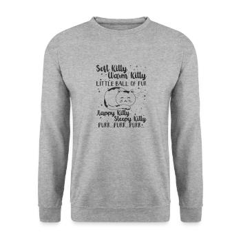Cute Cat Owner Kitten Cat Mom Cat Dad Lullaby Song - Unisex Sweatshirt - salt & pepper - Front - Alina (178cm) & Michal (187cm)