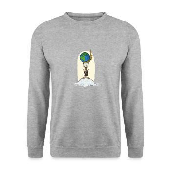 Science Global Gallows - Unisex Sweatshirt - salt & pepper - Front - Alina (178cm) & Michal (187cm)