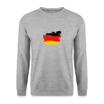 Drapeau allemand Drapeau Football Germany - Sweat-shirt Unisexe - gris chiné - Devant - Alina (178cm) & Michal (187cm)
