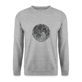 Mond - Unisex Pullover - Weißgrau meliert - Vorne - Alina (178cm) & Michal (187cm)
