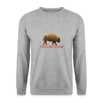 Yellowstone National Park, Yellowstone National - Unisex Sweatshirt - salt & pepper - Front - Alina (178cm) & Michal (187cm)