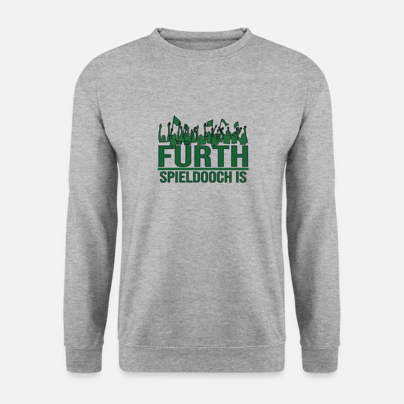 Erschdklassisch - Spieldooch is - Fürth T-Shirt - Unisex Pullover - Weißgrau meliert