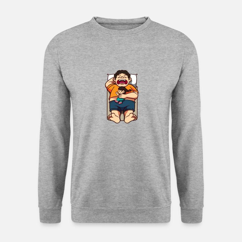 Liebe Papa und Tochter - Unisex Pullover - Weißgrau meliert