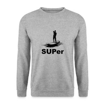 SUP STAND UP PADDLING - Unisex Sweatshirt - salt & pepper - Front - Alina (178cm) & Michal (187cm)