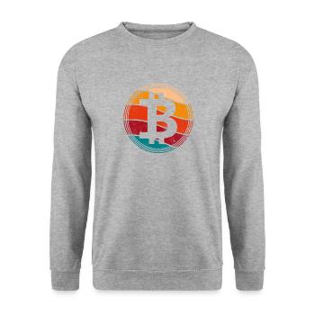 Bitcoin - Sweat-shirt Unisexe - gris chiné - Devant - Alina (178cm) & Michal (187cm)