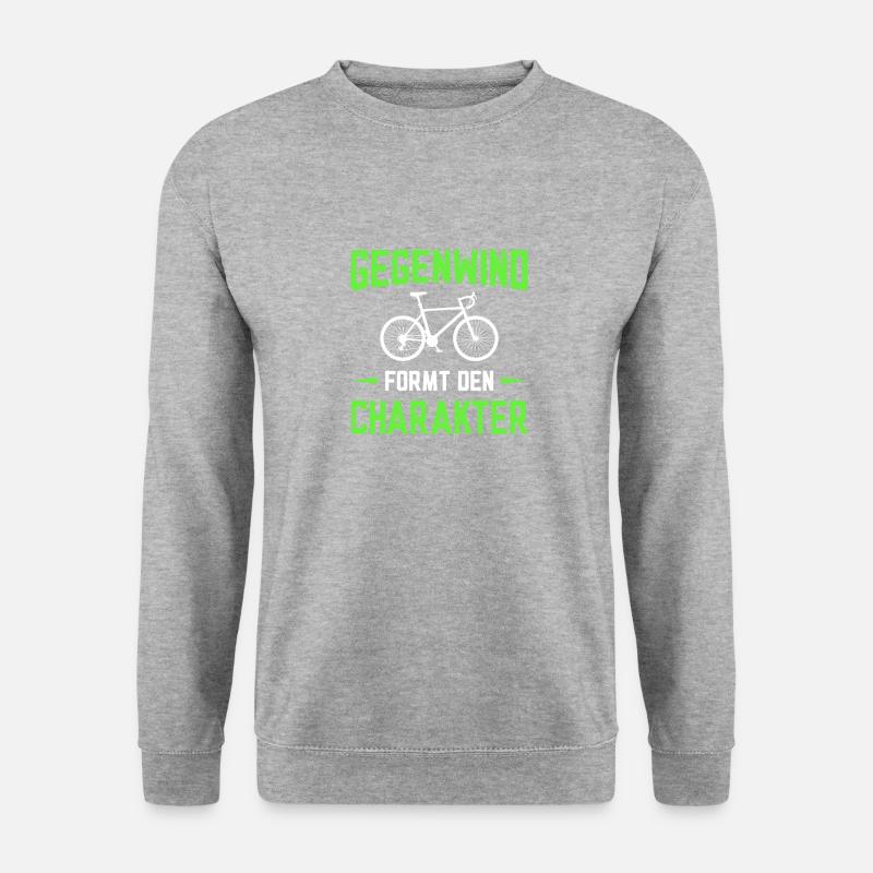 Gegenwind formt den Charakter - Unisex Pullover - Weißgrau meliert