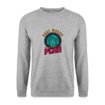 Rollenspiel W20 Würfel - Unisex Pullover - Weißgrau meliert - Vorne - Alina (178cm) & Michal (187cm)
