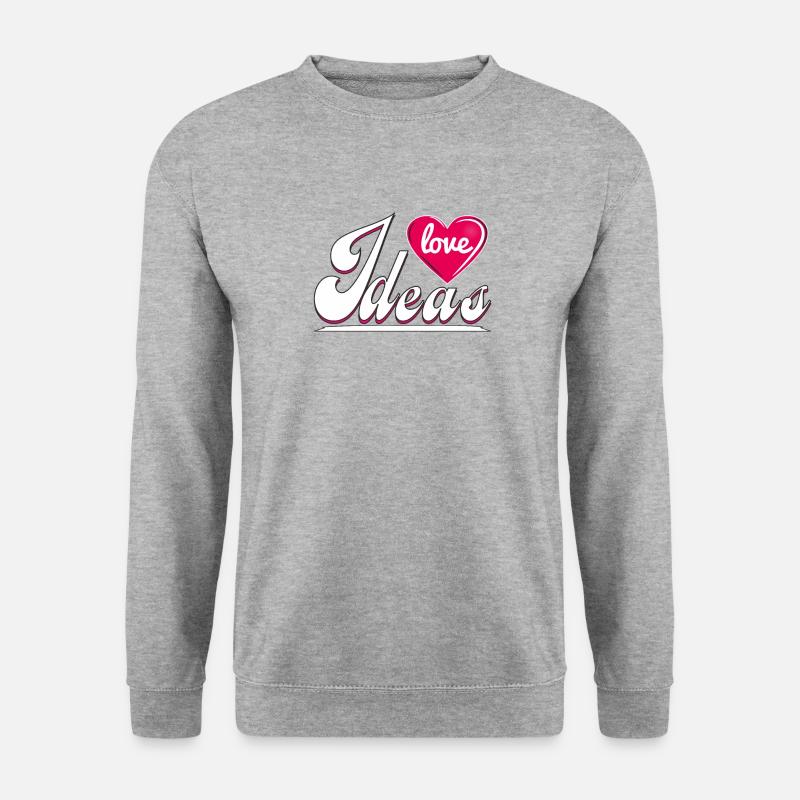 I LOVE IDEAS - Unisex Pullover - Weißgrau meliert