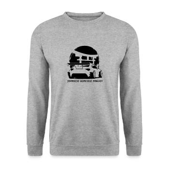 AE86 Japonais Domestic Market Cadeau JDM - Sweat-shirt Unisexe - gris chiné - Devant - Alina (178cm) & Michal (187cm)