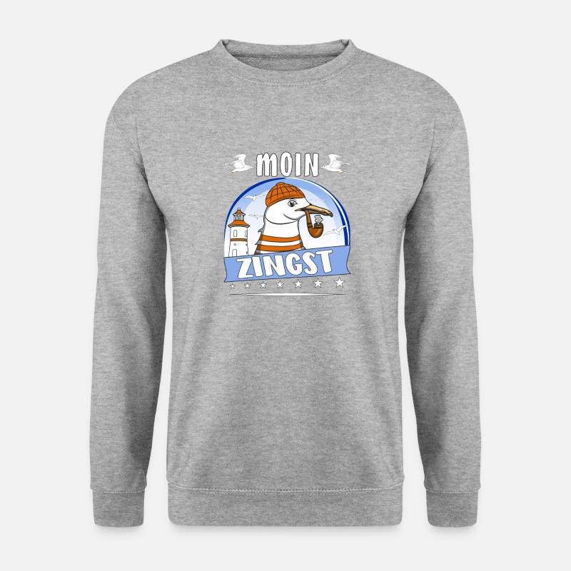 MÖWE MOIN ZINGST - Unisex Pullover - Weißgrau meliert