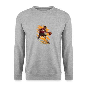 Sporty Sporty Swoosh - Unisex Sweatshirt - salt & pepper - Front - Alina (178cm) & Michal (187cm)