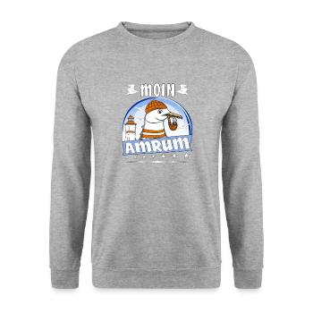 MEWE MOIN AMRUM - Sweat-shirt Unisexe - gris chiné - Devant - Alina (178cm) & Michal (187cm)