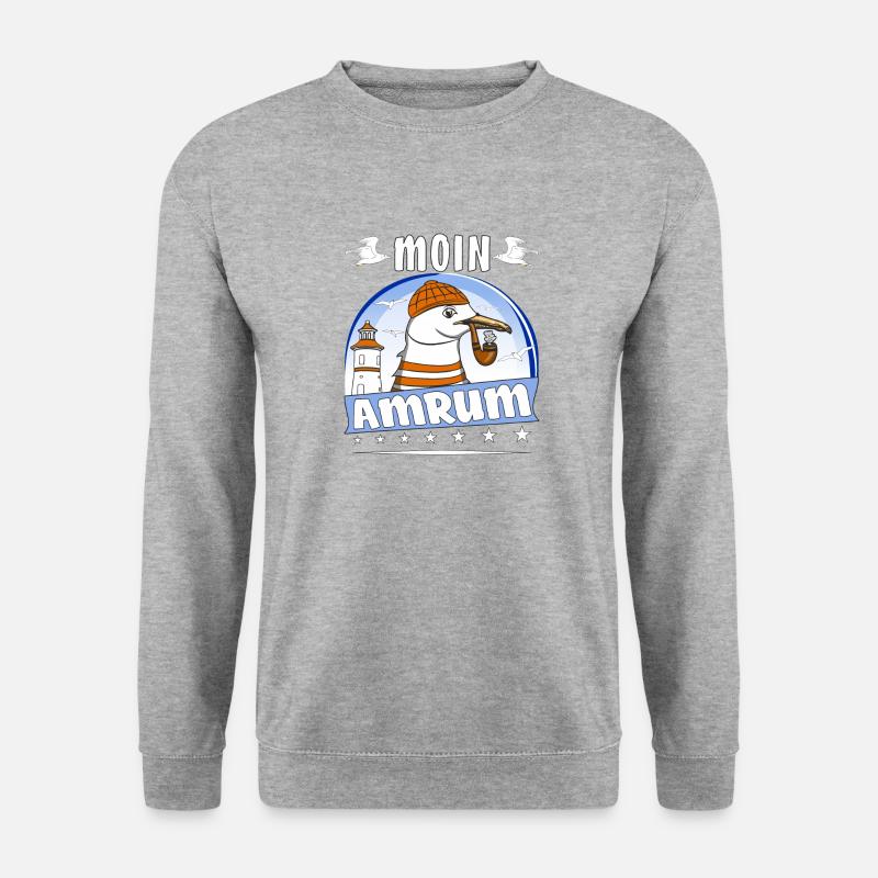 MÖWE MOIN AMRUM - Unisex Pullover - Weißgrau meliert