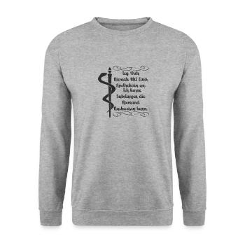 Pharmacist Medical Student Pharmacy School - Unisex Sweatshirt - salt & pepper - Front - Alina (178cm) & Michal (187cm)