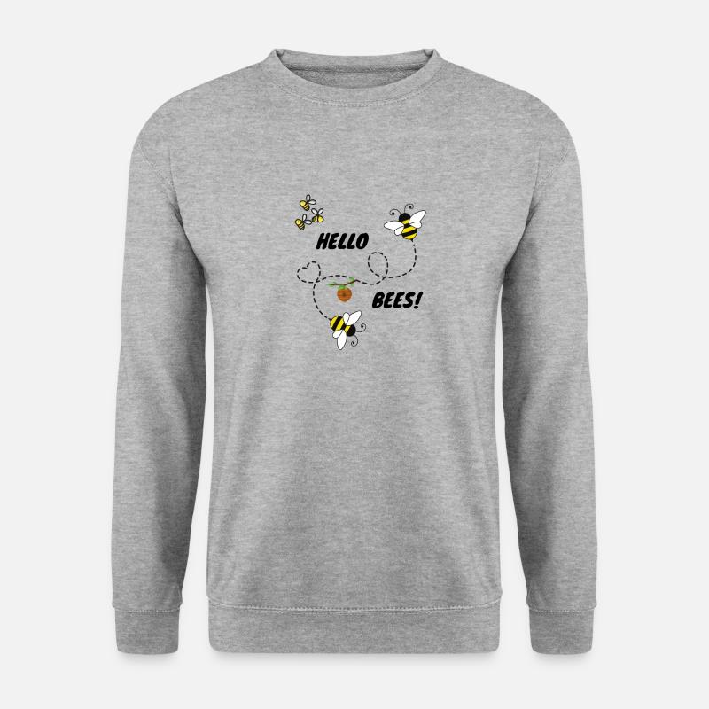 Hallo Bienen! - Unisex Pullover - Weißgrau meliert