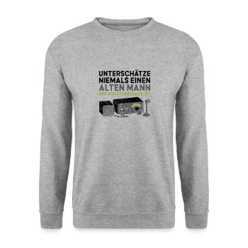 Amateurfunk Funk CD Ham Radio Operator CB Funker - Unisex Pullover - Weißgrau meliert - Vorne - Alina (178cm) & Michal (187cm)