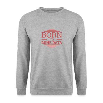 "Data Scientist Mine Data | Data Scientist" - Unisex Sweatshirt - salt & pepper - Front - Alina (178cm) & Michal (187cm)