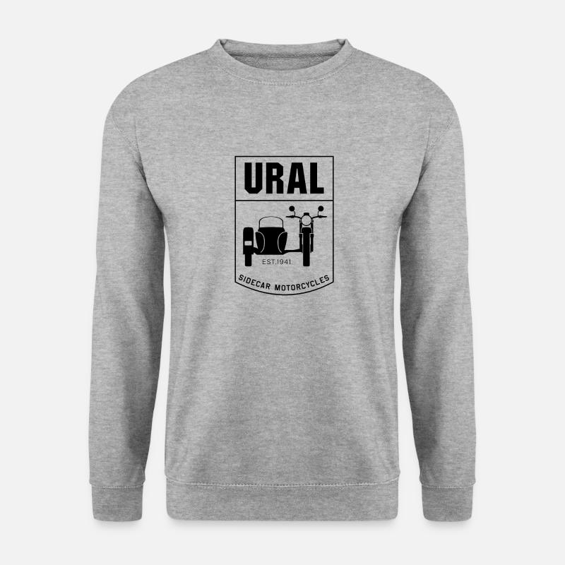 Ural sidecar motorcycles Motorradgespann Motorrad - Unisex Pullover - Weißgrau meliert