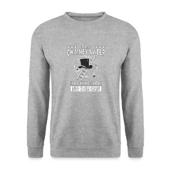 I AM CHIMNEY SWEEP - Unisex Sweatshirt - salt & pepper - Front - Alina (178cm) & Michal (187cm)