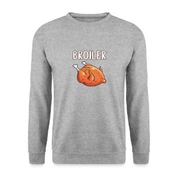 GDR East Germany East Ostalgia Ossi Broiler - Unisex Sweatshirt - salt & pepper - Front - Alina (178cm) & Michal (187cm)