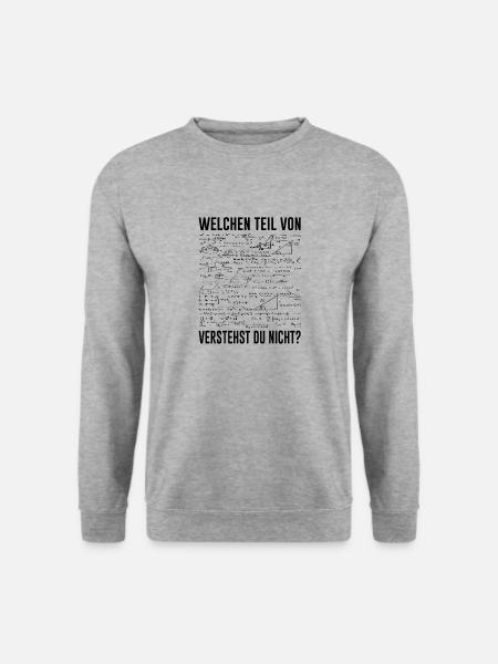 Mathe Mathelehrer Schule - Unisex Pullover - Weißgrau meliert
