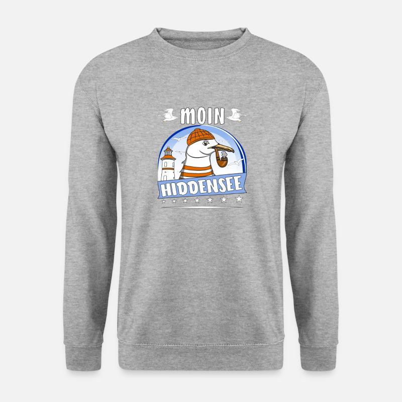 MÖWE MOIN HIDDENSEE - Unisex Pullover - Weißgrau meliert