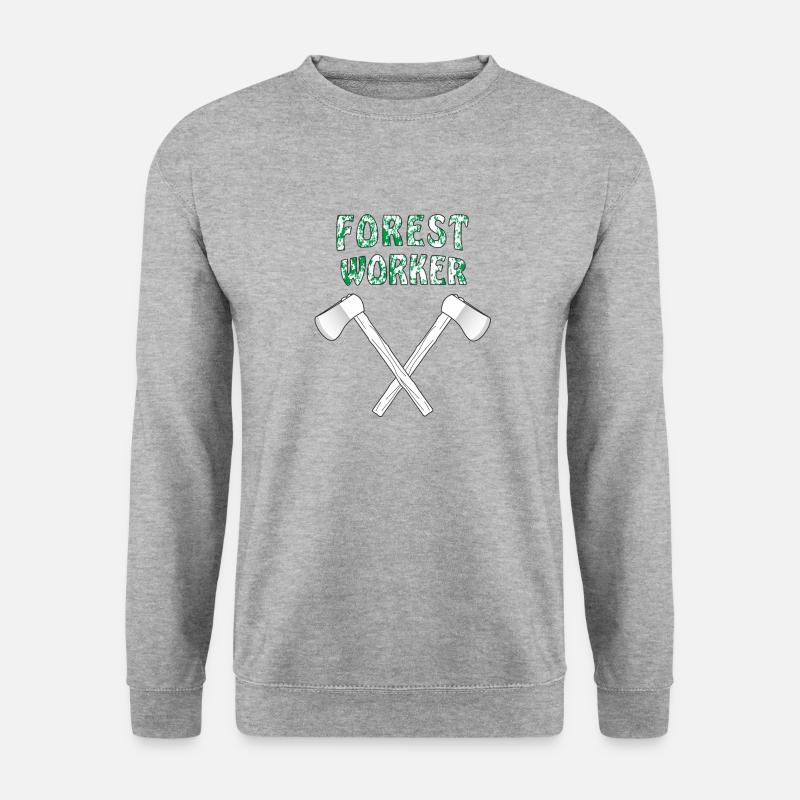 AXT FOREST WORKER - Unisex Pullover - Weißgrau meliert