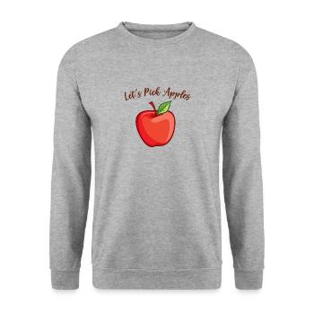 Choisissons Apple’s Apple Apple Harvest Apple Harvest Apple - Sweat-shirt Unisexe - gris chiné - Devant - Alina (178cm) & Michal (187cm)