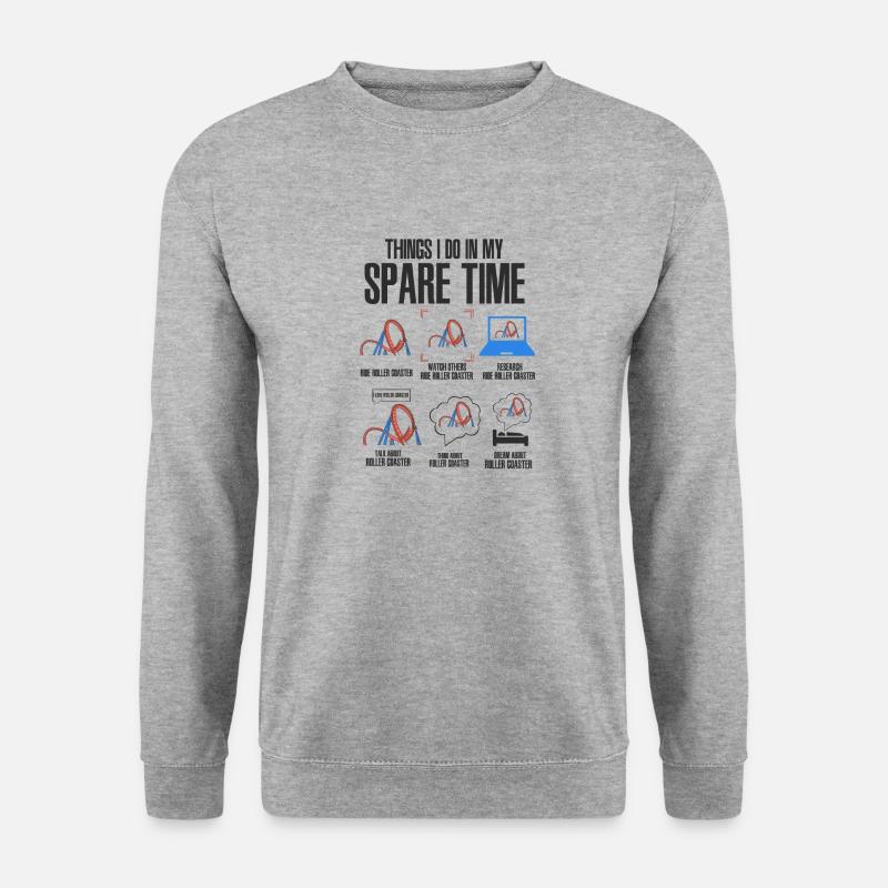 Roller Coaster Lovers Parc d’attractions Ride - Sweat-shirt Unisexe - gris chiné