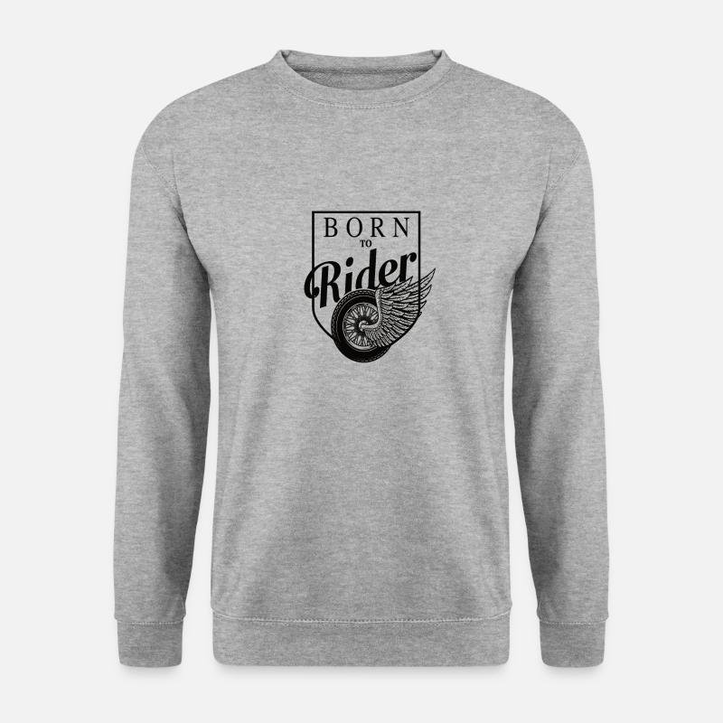 Born to Rider - Unisex Pullover - Weißgrau meliert