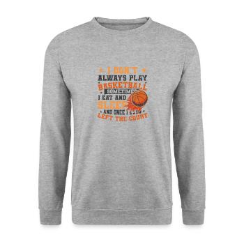 Basketball players love basketball fans - Unisex Sweatshirt - salt & pepper - Front - Alina (178cm) & Michal (187cm)